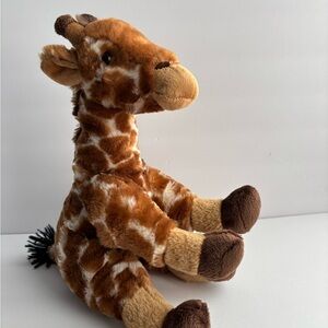 Plush Giraffe Toy - Brown and Tan